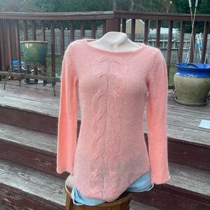 Twins Size Small Made in Italy Sweater - Super Soft- peach color- mohair blend